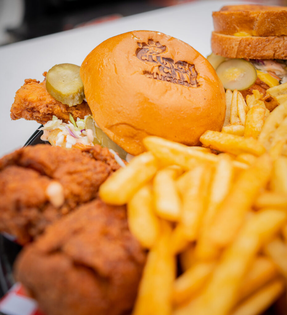 Clutch City Cluckers Nashville Hot Chicken Sandwich And Fries - Tampa Fl