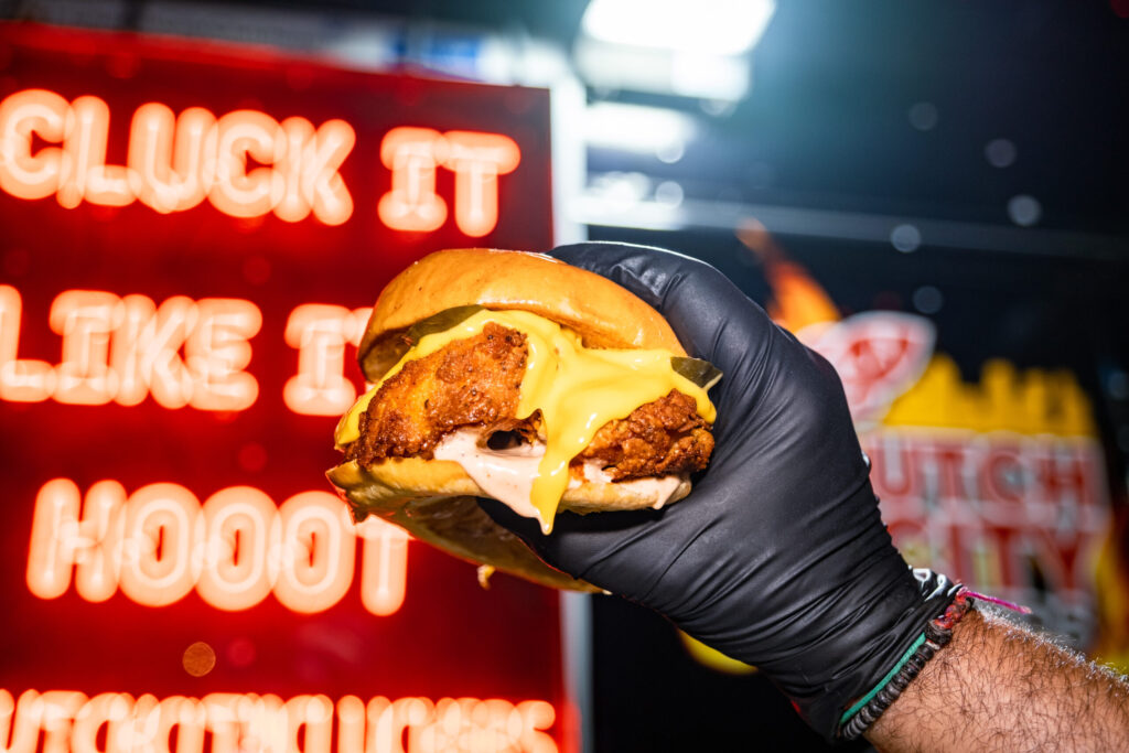 Nashville Hot Chicken Sandwich At Clutch City Cluckers Tomball Tx